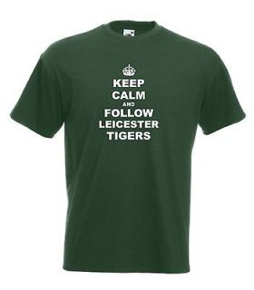 NEW Keep Calm And Follow Leicester Tigers Rugby Union T Shirt (XXL 