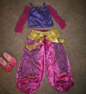Girls Disneys JASMINE Costume with Shoes (11/12)   Size XS (4) 