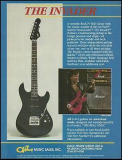 Newly listed MIKE JAMES FOR THE G&L INVADER GUITAR AD 8X11 FRAMEABLE 