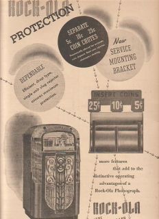 rock ola model 1422 phonograph 1946 ad dependable 