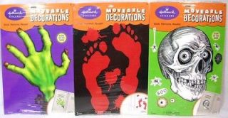 HALLMARK HALLOWEEN MOVEABLE DECORATIONS WINDOW CLINGS 14 ASSORTED 