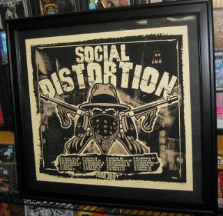 SOCIAL DISTORTION CONCERT POSTER CUSTOMED FRAMED 2011 CONCERT TOUR 