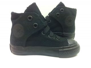 infants converse all star easy slip black trainers 2 10