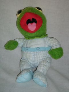11 Pampers Muppet Babies Green Kermit the Frog Onesie Stuffed Animal 