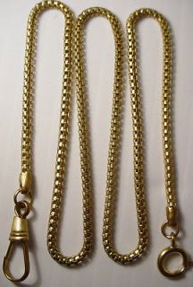 vintage new old 1970 s pocket watch brass fob chain