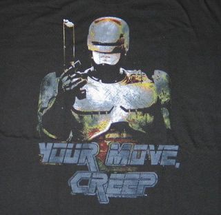 Robocop Movie Your Move, Creep Figure & Gun T Shirt Size XXL, NEW 