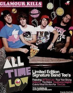 ALL TIME LOW Mini POSTER / Ad RARE #7 glamour kills clothing