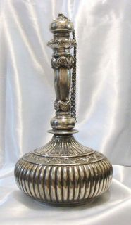 antique solid silver persian bottle decanter from united kingdom 