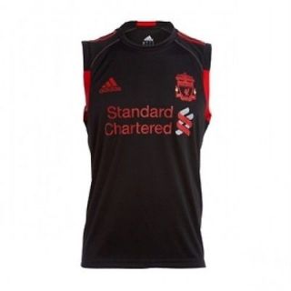 ADIDAS LIVERPOOL FC BOYS VEST TOP Age 7 to 14 Black/Red. sleeveless 