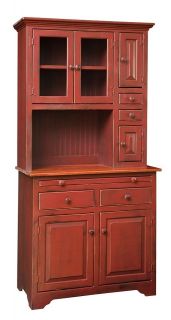   Hoosier Hutch Step Back Country Kitchen Cottage Farmhouse Furniture