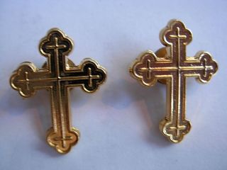 SERBIA 2X BRANCH COLLAR INSIGNIAS MILITARY Officer Priest  Orthodox 