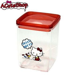 Hello Kitty Sealed Jar Food Container w/ Spoon Sanrio Red Dessert