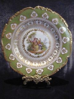 Antique Dresden Karl Richard Klemm Hand Painted Porcelain Plate