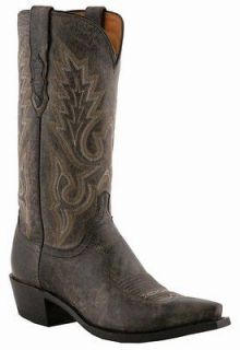 LUCCHESE M1001 ANTHRACITE MENS COWBOY BOOTS EE (WIDE) S5 TOE 4 HEEL 