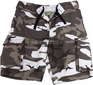 city camouflage vintage paratrooper cargo shorts