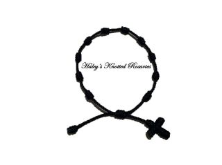 Knotted Rosary Bracelet   Black   Great Guarantee