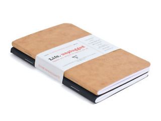 Clairefontaine Life. unplugged 2 Notebooks Black/Tan 3 1/2 x 5 1/2 