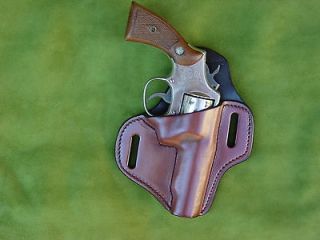 Smith & Wesson J frame . 38 special 4 barrel leather holster brown