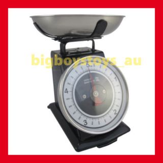 5kg retro vintage look kitchen scales cooking black from australia