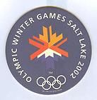 INCH BUDWEISER BEER COASTER ** 2002 OLYMPIC WINTER GAMES  Salt Lake