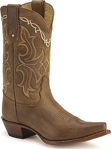 Womens Tony Lama VF6008 Brown Honey Saguaro Vintage Cowboy Boots