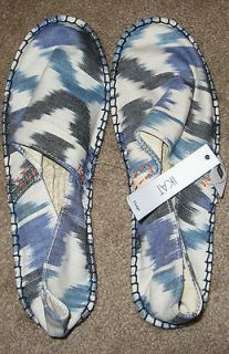gap espadrille flats 10 ikat fabric blue nwt expedited shipping