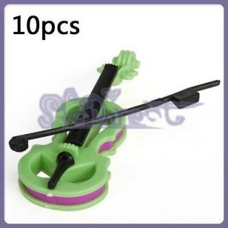 10 Lot Doll Size Music Instrument Plastic Model Violins Miniature For 
