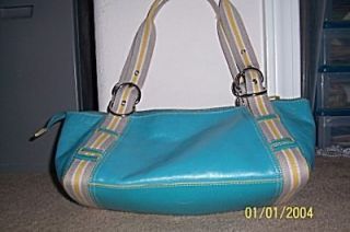 gorgeous blue leather purse handbag kenneth cole