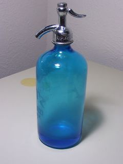 Antique 1900s Blue Seltzer Bottle for Spatz RC Sparkling Beverage 