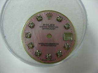 ROLEX DATEJUST LADIES DIAMOND DIAL PINK MOP PEARL STAINLESS 69178 6917 