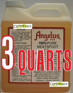 Quarts (32oz) Angelus PURE 100 % NEATSFOOT Oil 100% Neats foot Oil