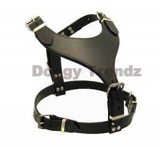 black leather dog harness rottweiler terrier alsatian from united 