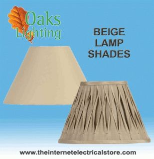   Beige Cotton Coolie Lamp Shades 5 8 10 12 14 16 20 Inch OAKS501