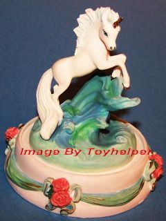 franklin mint unicorn of beauty sculpture horse statue expedited 
