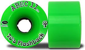abec 11 flashbacks 70mm 78a green longboard wheels one day