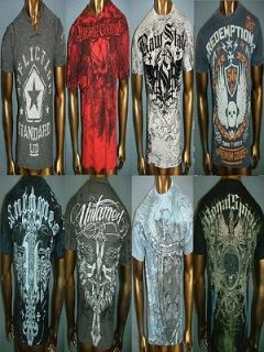 298 LOT of 8 AFFLICTION XTREME COUTURE RAW STATE Fight BIKER UFC T 