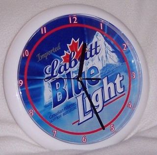 labatt blue light beer sign wall clock 