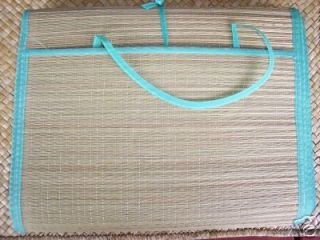 new hawaii fold up and carry beach mat straw mint
