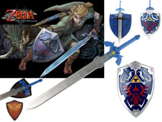 FULL SIZE Legend of Zelda Links Hylian Shield and Links Master Sword 