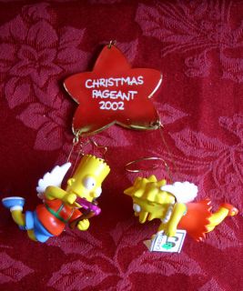   Elementary 2002 Simpsons Bart & Lisa Angels Carlton Ornament