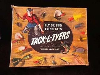 Vintage TACK L TYERS Fly Bug Lure FISHING TYING KIT Complete w/ BOX 