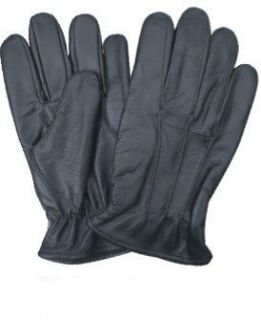GENUINE LEATHER BLACK MOTORCYCLE CRUISING DRIVING GLOVES LARGE NEW