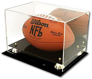 deluxe uv full size football display case holder new one