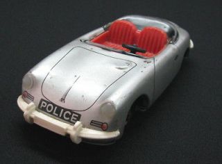 VINTAGE PORSCHE 356 TIPPCO TIPP&CO FRICTION TOY CAR POLICE GERMANY 