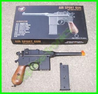 airsoft full metal mauser c96 pistol broom handle gun one