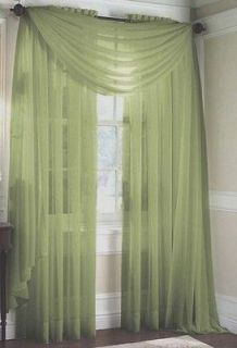 sheer sheers voile curtains 63 long sage green time left $ 6 99 buy 