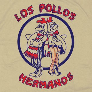 LOS POLLOS HERMANOS T SHIRT BAD SHIRT HEISENBERG BREAKING   TAN 