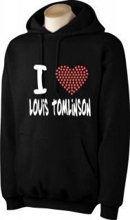 love louis tomlinson hoodie with red rhinestud heart more