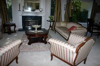   Handmade Rare Italian style European Imported Fabric sofa 2 chair