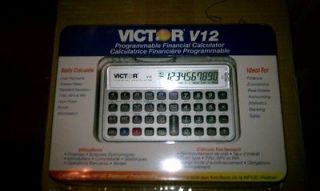 Victor V12 Financial Calculator comparable to HP 12c HP12 HP 12 v 12